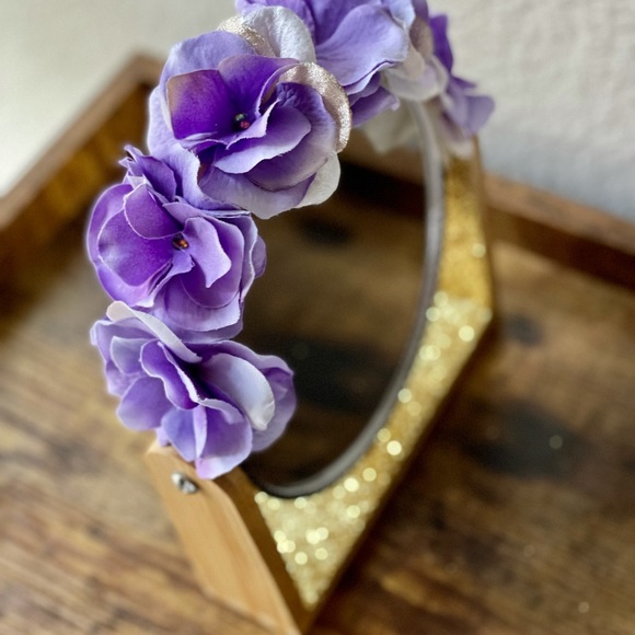 Handmade decorative make up mirror Hawaii - Picture 2 of 3